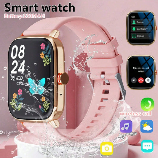 Waterproof Smart Watch, Wireless Call/Dial, Multiple Sports Modes, Incoming Call Alert And Rejection, SMS Notification, Customizable Wallpaper, Compatible With Smartphone/Android System