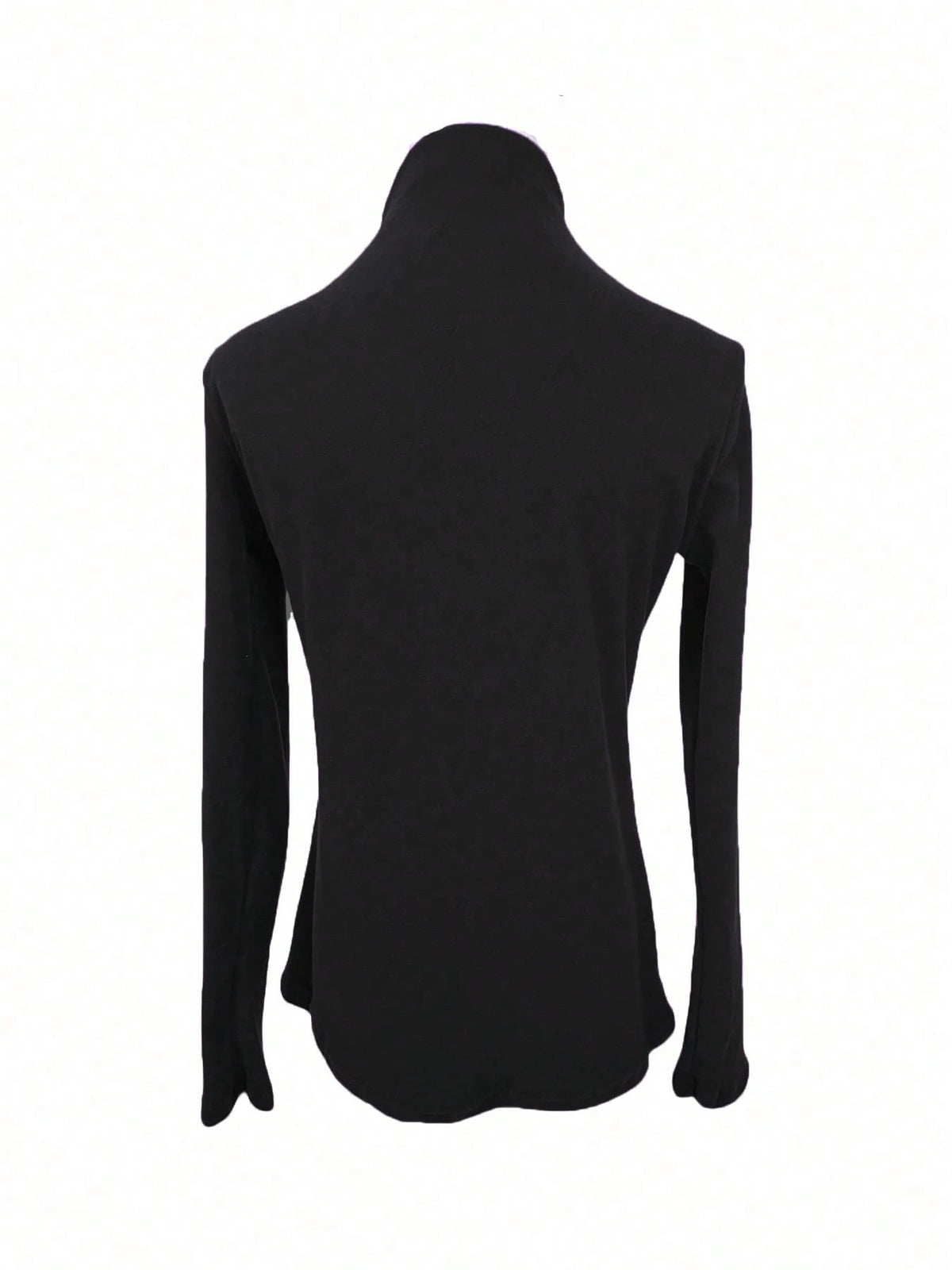 Women's Thicken Fleece Turtleneck Thermal Undershirt, Stylish Splice Rib Knit Design