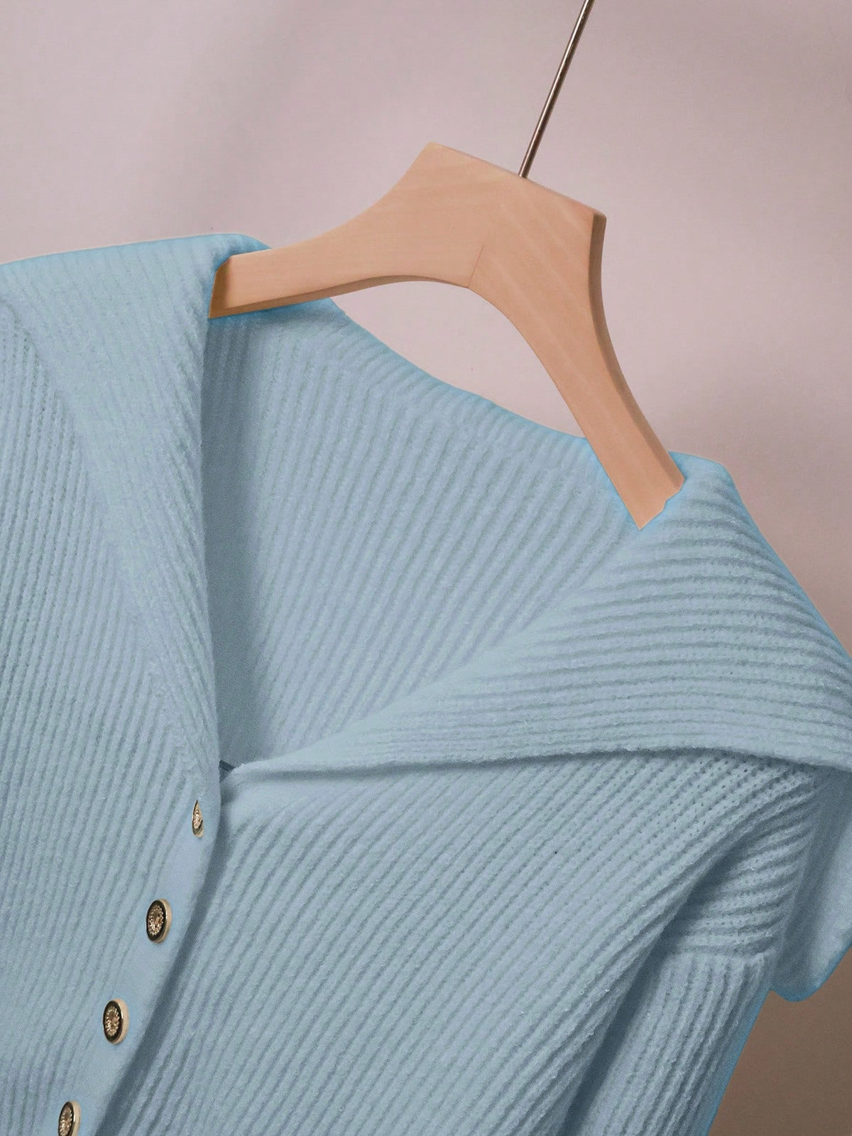 Women Casual Solid Color Knit Sweater Set, Collared Button-Up Cardigan And Front Bow Pocket Knit Pants