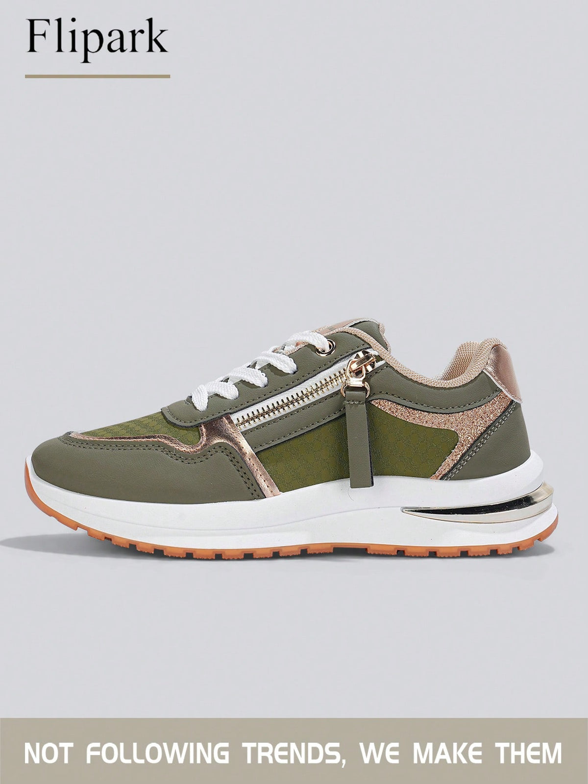 Women's Cushioned Supportive Athletic Walking Shoes, PU Leather Flexible Durable Low-Top Casual Sneakers