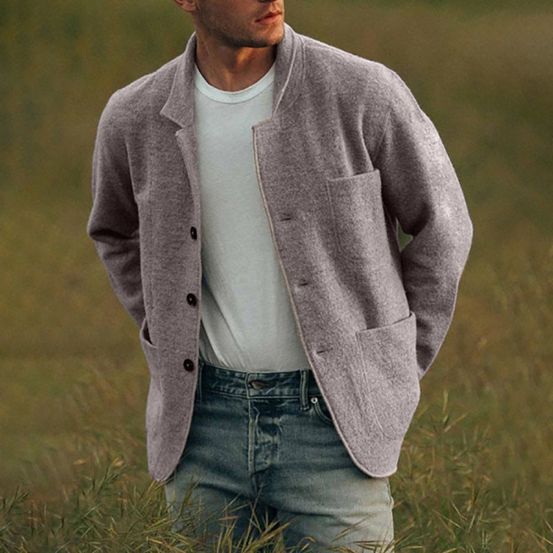 CLEARANCE SALE Men's Solid Color Fashion Jacket Coat Casual Jacket Coat