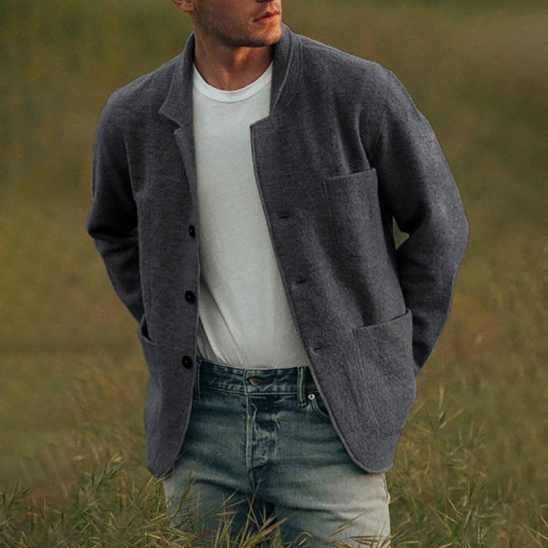 CLEARANCE SALE Men's Solid Color Fashion Jacket Coat Casual Jacket Coat